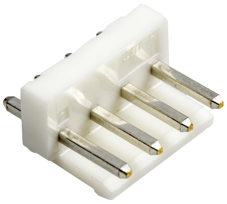 JST VH 系列 3.96mm节距 4路 (1排) 直向 PCB 针座, 焊接端接, 10A