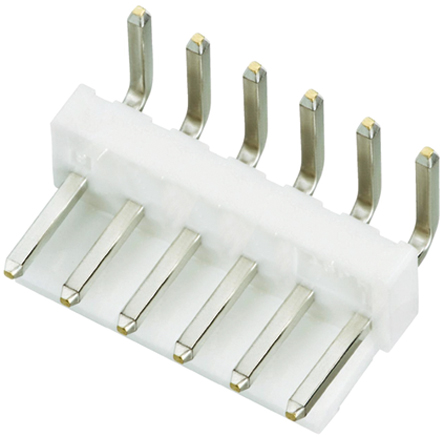 JST VH 系列 3.96mm节距 6路 (1排) 侧入 PCB 针座, 焊接端接, 10A
