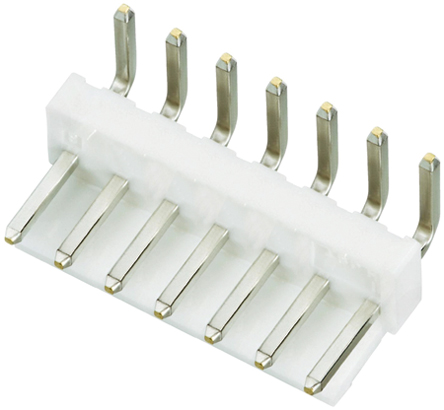 JST VH 系列 3.96mm节距 7路 (1排) 侧入 PCB 针座, 焊接端接, 10A